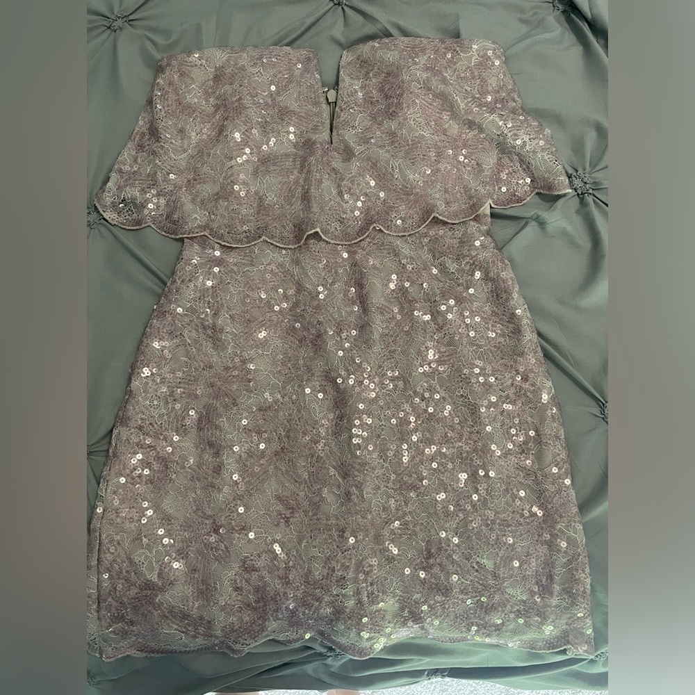 BCBG MAXAZRIA Lilac Sequin Minidress